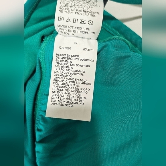 Jantzen Solid Wrap Over One-piece Swimsuit Size 10 Slimming Ruched Swim - Picture 9 of 10